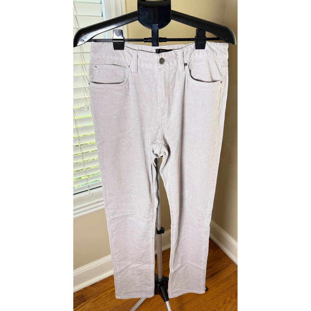 Quince Mens Organic Stretch Corduroy 5-Pocket Pants Granite Grey 30x34 NWOT